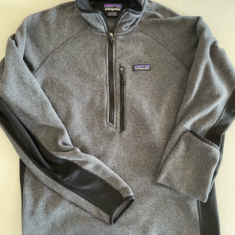 Patagonia Heather Gray Qtr Zip